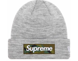 Supreme New Era Box Logo Beanie Heather Greyシュプリーム ニューエラ ボックス ロゴ (ボックスロゴ) ビーニー ヘザー グレー