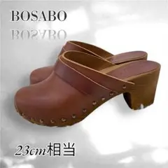 BOSABO ボサボ　ウッドサンダル　ヒール　靴　23cm相当 茶色　フランス製