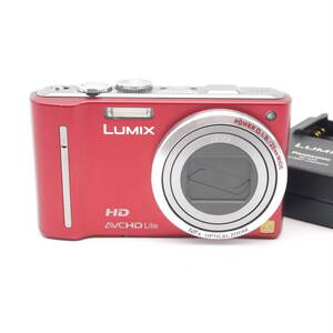 美品 Panasonic パナソニック LUMIX DMC-TZ10 赤 レッド コンデジ コンパクトデジタルカメラ #0515