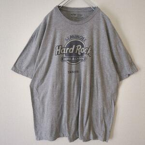 Tシャツ ハードロック HardRock グレー 大きいサイズ 企業 2XL