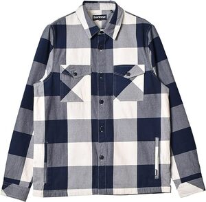 BARBOUR バブァ Essential check over shirt navy★即決★