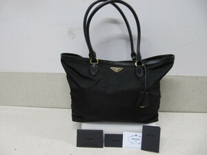 ほぼ新品！PRADA SHOPPING BAG 1BG158 TESSUTO+SOFT CA NERO プラダ トートバッグ