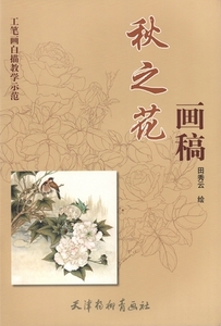 9787554703328　秋の花画稿　工筆画白描教学示範　下絵創作　中国絵画