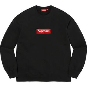 （XL）未使用品 22AW Supreme Box Logo Crewneck Sweatshirt Black シュプリーム ボックスロゴ スウェットシャツ 黒 XLサイズ 国内正規品