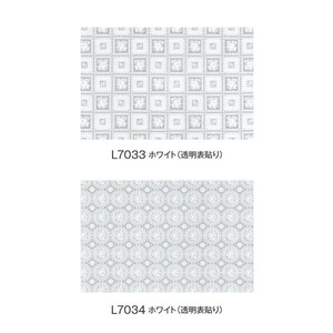 富双合成 テーブルクロス FGラミネートレース(広幅) 約120cm幅×20m巻 (透明表貼り)　L7033・ホワイト /a