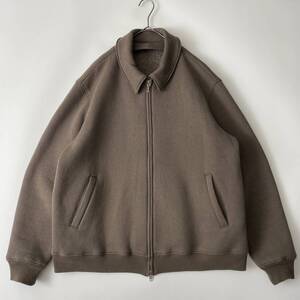 【2021aw】(id) Cale -Black Merino Wool Blouson- size/4 カル ブラックメリノウール裏毛ブルゾン ジャケット ブラウン 日本製 JACKET