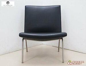 ◆展示品◆ Carlhansen & son カール・ハンセン＆サン CH401 Kastrup カストラップ ラウンジチェア レザー/黒革 ハンス J ウェグナー 51万