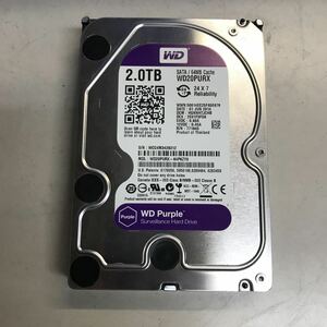 2TB HDD 49844時間使用 WDC WD20PURX 管理No.st77