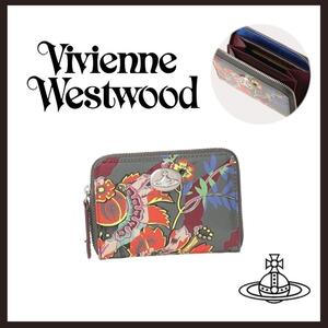 ○★新品 未使用 Vivienne Westwood タイガーフラワー 小銭入れ グレー