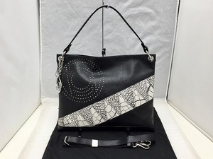 期間限定セール ボーグラン BEAUGRAND 【美品】 クロコ レザー ワンショルダーバッグ ショルダーバッグ ブラック