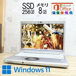 ★美品 高性能8世代4コアi5！SSD256GB メモリ8GB★CF-SV7 Core i5-8350U Webカメラ Win11 MS Office2019 Home&Business ノートPC★P74545