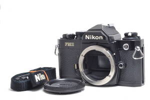 美品 ニコン Nikon New FM2 FM2N 一眼レフ MF フィルムカメラ ブラック ボディ ストラップ #6327