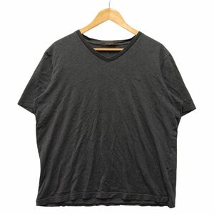 LOUIS VUITTON ルイ・ヴィトン 品番 HAY51W サークル LV 刺入り Vネック 半袖Ｔシャツ グレー サイズXXL 正規品 / 34395