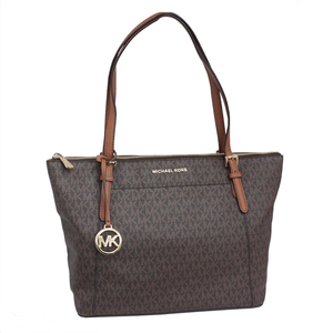 新品同様 マイケルコース トートバッグ 35F8GC6T7B シグネチャー ブラウン レザー MICHAEL KORS