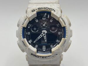 2411291846206 CASIO カシオ G-SHOCK Gショック メンズ腕時計 GA-100B 白文字盤 デジタル 不動 現状品 中古