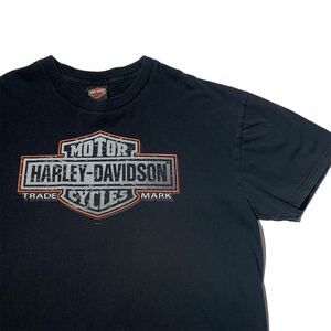 希少 00s ビンテージ Harley Davidson 両面プリント Tシャツ ハーレーダビッドソン エンブレム ハーレーT 2000年代