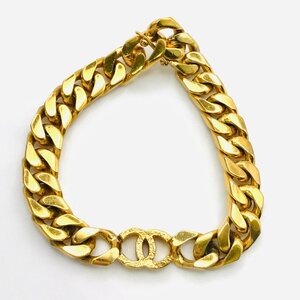 1円 良品 CHANEL シャネル ココマーク 喜平 チェーン ヴィンテージ ゴールド ブレスレット バングル アクセサリー a4411