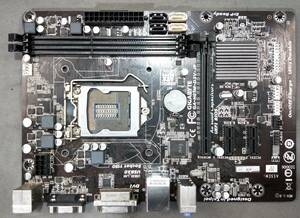 【中古パーツ】BIOS確認のみ、GIGABYTE GA-H81M-D3V-JP マザーボード ＩＯパネル LGA1150 ■MB5207