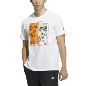 【新品特価!】アディダス（adidas）（メンズ）Tシャツ メンズ 半袖 ツリーフォト HN0400 / パープル / サイズL