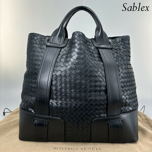 1円【超極美品】BOTTEGA VENETA ボッテガヴェネタ イントレチャート スコルピート トートバッグ メンズ ボストンバッグ ブラック 黒