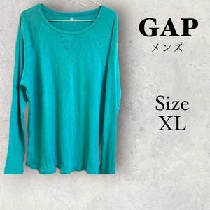 6a135 Gap ギャップ　メンズ　青緑シャツ　綿100% ヴィンテージシャツ