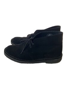 Clarks◆Desert Boot/チャッカブーツ/UK7/BLK/スウェード/261382277070/21621