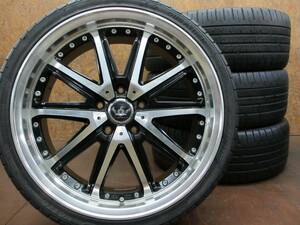 ★19インチ 深リム STEINER LG5 + MOZZO SPORT 225/35R19 4本セット[ノア ヴォクシー クラウン リーフ セレナ ステップワゴン オデッセイ]