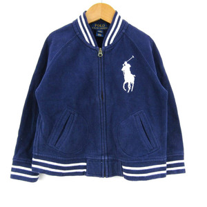 ポロ・ラルフローレン ブルゾン ジャケット アウター ビッグポニー キッズ 男の子用 4/4T 110/56サイズ 紺 POLO RALPH LAUREN