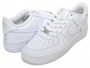 L174 NIKE AIR FORCE 1 LE ナイキ エアフォース 1 ガールズ レザー アッパー ローカット スニーカー オール ホワイト レディース 23.5cm