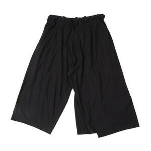 ヨウジヤマモト ファムYohji Yamamoto FEMME コットン天竺クロップドラップパンツ 黒1