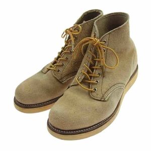 RED WING レッドウィング 8167 刺繍羽根タグ クラシックラウンド スエード レザー レースアップ ワーク ブーツ シューズ【中古】