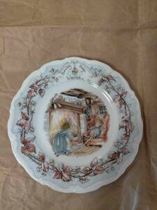 ロイヤルドルトン プレート ブランブリーヘッジ ウインター 皿 England Royal Doulton WINTER TEA PLATE BRAMBLY HEDGE Jill Barklem 1983