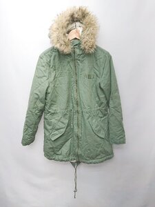 ◇ ◎ GAP ギャップ フェイクファー ジップアップ カジュアル 長袖 ジャケット サイズL カーキ系 レディース P