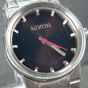 NIXON ニクソン A160-000 腕時計 クオーツ アナログ ブラック文字盤 ステンレススチール ラウンド メンズ 新品電池交換済み 動作確認済み