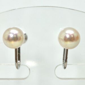 1円〜!!テリ抜群!!TASAKI(田崎真珠)《アコヤ本真珠イヤリング》J 約2.4g 約7.0mm珠 パール pearl earring jewelry CA0/CA0 E166