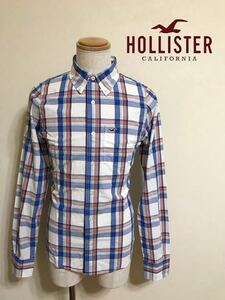 【美品】 HOLLISTER ホリスター ボタンダウン チェック柄 シャツ トップス サイズS 長袖