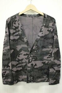 1T0643■SOPHNET CAMOUFLAGE SEED STITCH ONE BUTTON CARDIGAN