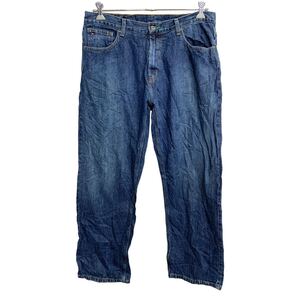 TOMMY HILFIGER デニムパンツ W36 トミーヒルフィガー ストレート ビッグサイズ インディゴ コットン 古着卸 アメリカ仕入 2406-521