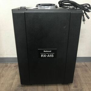 サ) [ジャンク品] National ナショナル ラジオカセットレコーダー　カセットデッキ ラジカセ RX-A15 ブラック 昭和レトロ 管理M