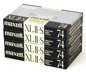 612-2 未開封『maxell XLⅡ-S 74』4本（日立マクセル・ハイポジション・カセットテープ）