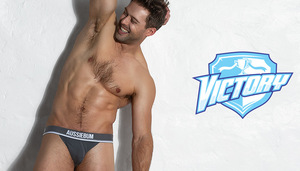 即決正規品新品 オージーバム Aussiebum VICTORY Brief-S- ビキニブリーフ 灰色 グレー 現品表記サイズ S