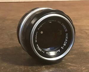 SS-6490■送料込■Nippon Kogaku NIKKOR-S Auto 1:1.4 f=50mm レンズ カメラ 部品 パーツ アンティーク レトロ 303g/くATら