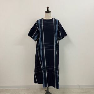 BEAMS BOY ビームス ボーイ EXCLUSIVE FABRIC エクスクルーシブ ファブリック チュニック 半袖 ワンピース サイズ FREE ネイビー 系 612