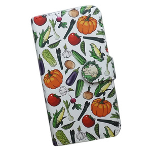 Redmi Note 11　スマホケース 手帳型 プリントケース 野菜 カボチャ トマト ナス 白菜 アスパラ トウモロコシ