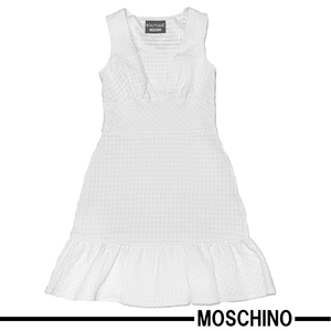 新品モスキーノMOSCHINOエレガントでセクシーなワンピース白#40★