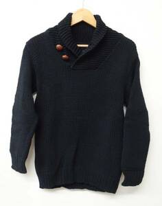 68&BROTHERS NEW YORK ＊2620 COTTON SHAWL SWEATER コットンショールカラーセーター ＊元上代　\16000 ＊COLOR BLK SMALL ③