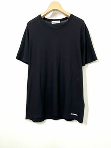 国内正規 JIL SANDER + ジルサンダー プラスクルーネック Tシャツ TEE L ブラック BLACB KK PM NM 0008