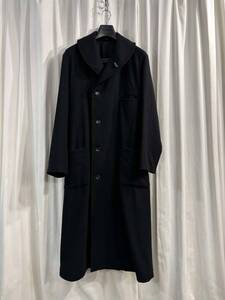 2022AW yohji yamamoto pour homme ツイルフランネル ラウンドカラー コート（HE-C08-105）