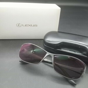 R○ アクセサリー サングラス メガネ LEXUS レクサス 箱・ケース付き ブラック系 レンズ傷有 ブランドアクセサリー 