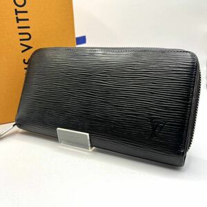 美品 LOUIS VUITTON ルイヴィトン 長財布 エピ ジッピーウォレット ノワール 黒 ブラック ラウンドファスナー レザー pvc メンズ ビジネス